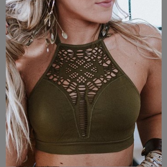 Three Bird Nest Other - Three Bird Nest Bralette. Olive. Size XS/S